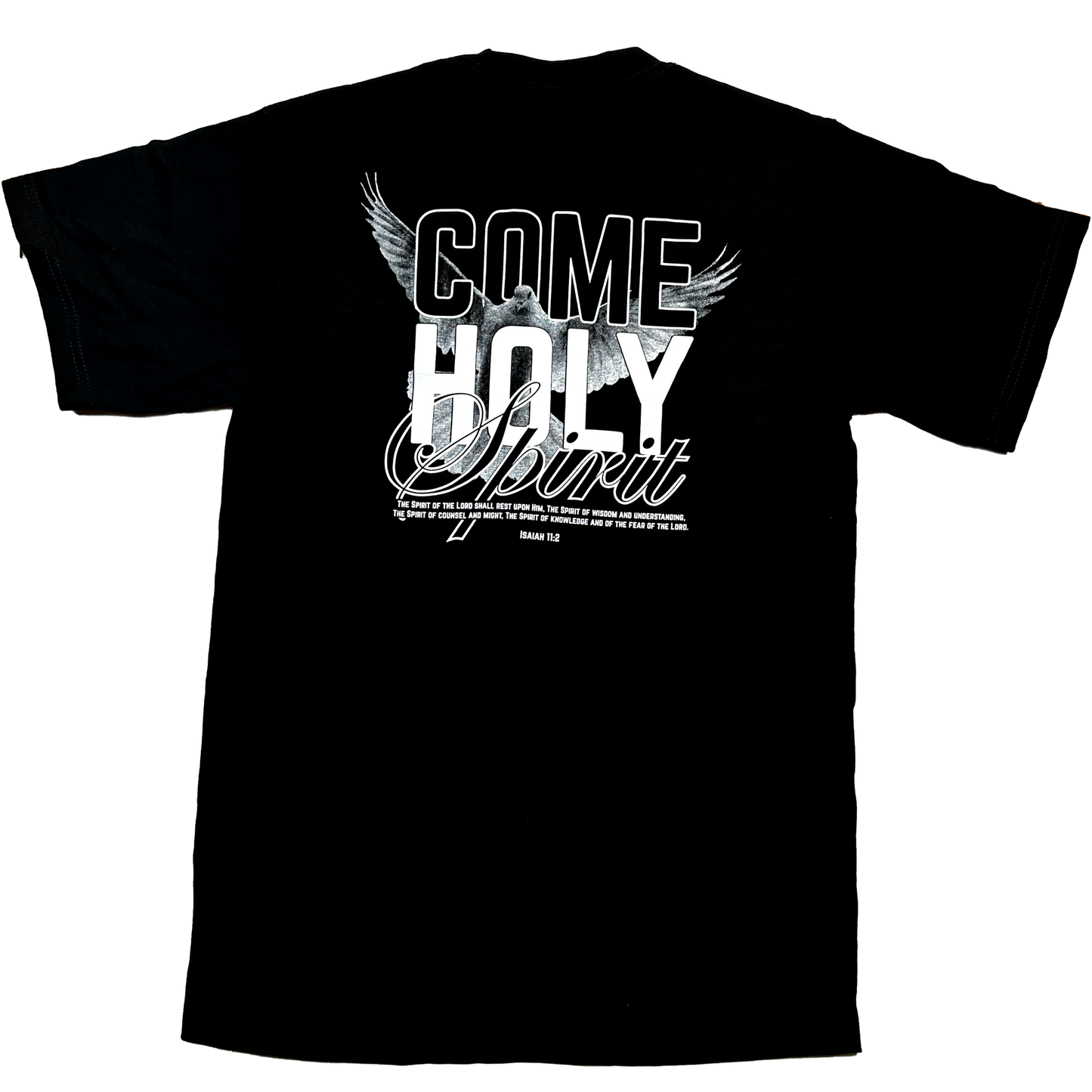 Black 'Come Holy Spirit' Oversized Tee